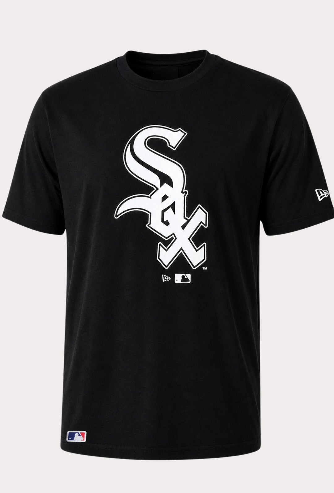 T-Shirt Uomo NEW ERA logo SOX centrale stampato  100% Cotone- NERO
