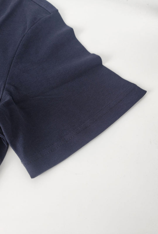 T-Shirt Uomo P-CLUB 100% Cotone con Stampa Skyline e Ricamo  Regular Fit- BLU NAVY