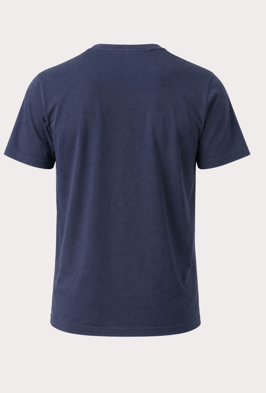 T-Shirt Uomo P-CLUB 100% Cotone con Stampa Skyline e Ricamo  Regular Fit- BLU NAVY
