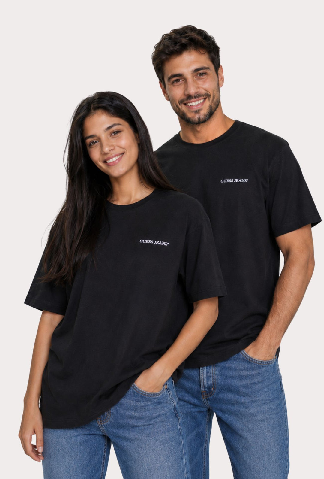 T- Shirt GUESS UNISEX 100% cotone- NERO
