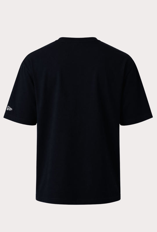 T-Shirt Uomo Oversize Girocollo NEW ERA  100% Cotone logo ricamato lato cuore-NERO