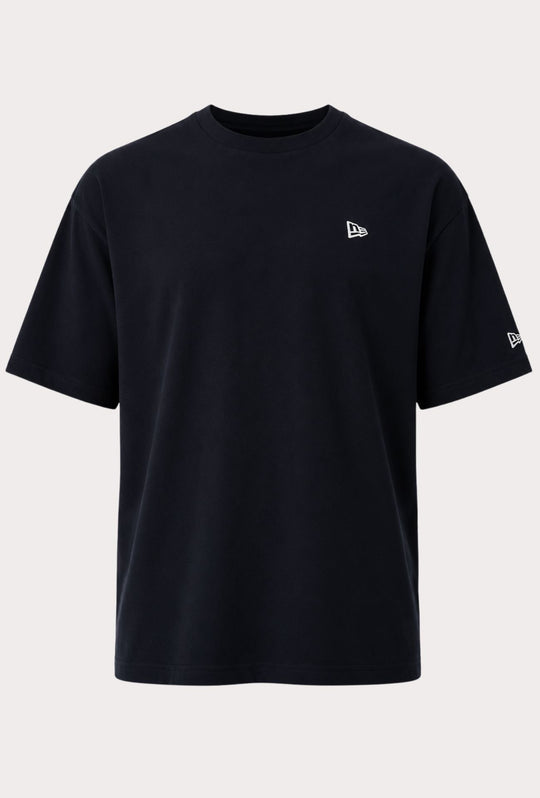 T-Shirt Uomo Oversize Girocollo NEW ERA  100% Cotone logo ricamato lato cuore-NERO