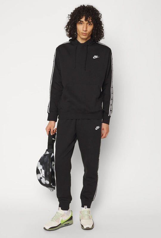 Tuta Uomo NIKE Sportswear modello Club Suite con bande laterali - NERO