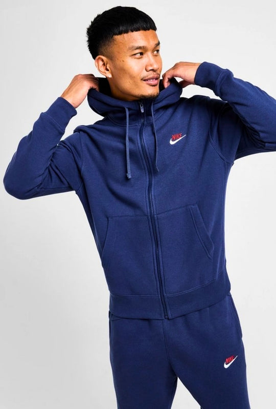 Tuta Uomo NIKE con felpa full zip e pantalone con polsino - BLU
