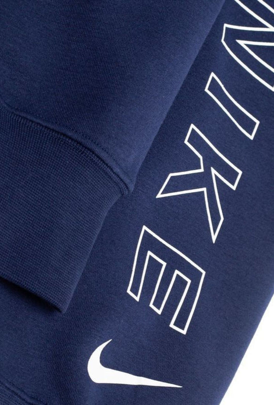 Tuta Nike Uomo Completa Felpata con Cappuccio  Full Zip- BLU