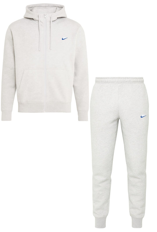 Tuta Uomo NIKE con felpa full zip e pantalone con polsino - GRIGIO
