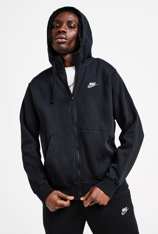 Tuta Uomo NIKE con felpa full zip e pantalone con polsino - NERO