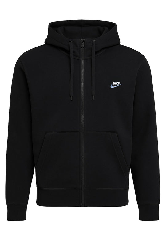 Tuta Uomo NIKE con felpa full zip e pantalone con polsino - NERO